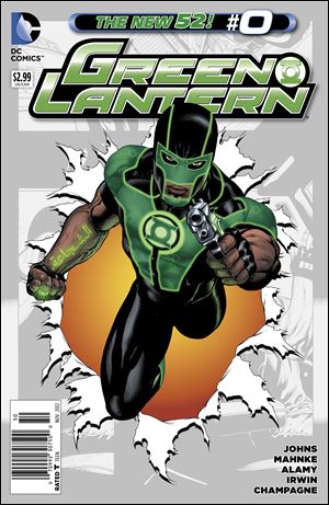 The November 2012 cover of the latest Green Lantern series features the character Simon Baz, DC Comics most prominent Arab-American superhero and the first to wear a Green Lantern ring. 