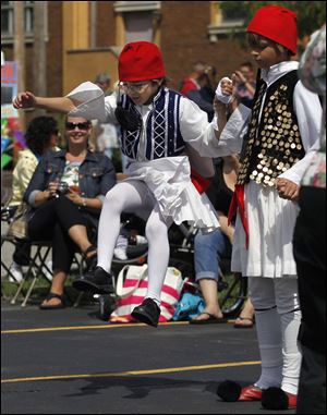steria dancer Blake Theodorou leaps.