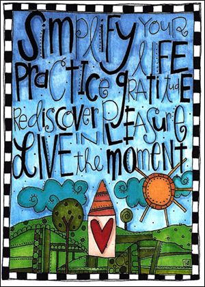 A doodle lettering creation, 'Simplify Your Life,' by Stephanie Ackerman, of Rancho Santa Margarita, Calif.