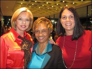From left: Marianne Ballas, Joyce Chapple, and Susan Allan Block celebrate the Ballas Buick GMC Grand Re-Opening