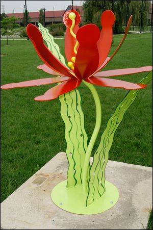 Pamela Reithmeier’s metal artwork is featured in Steel, an exhibit opening Tuesday at Owens.