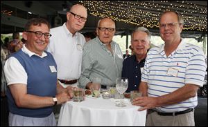 Left to right Mark Kimball, Richard Hebein, Bob Holder, Joe Ferrari, and Jeff Millns during the Toledo Animal Shelter picnic, at the Belmont Country Club in Perrysburg, Ohio.