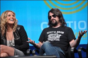 Musicians Grace Potter, left, and Shooter Jennings appear onstage last month during Ovation's TCA panel for 
