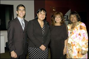 Diamante Award recipients, from left: Alberto Serrano-Chavez, Cynthia Geronimo, Sue Cuevas, and Celeste Taylor.