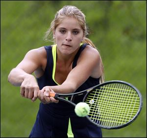 Notre Dame first singles player Alicia Nahhas.