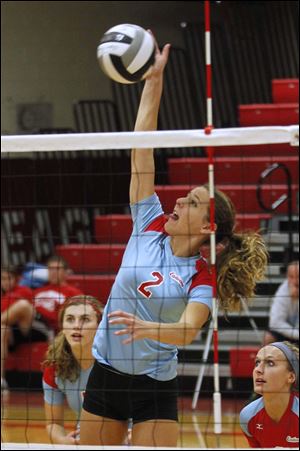 Team captain Allison Sutton, a senior, leads the team's attack with 125 kills on the year.