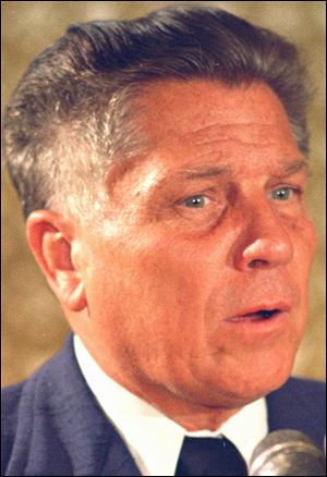 Teamsters president Jimmy Hoffa is shown June 3, 1974 in Washington. The FBI on Wednesday May 17, 2006 searched property northwest of Detroit for clues to the disappearance of Hoffa, officials said. The Teamsters leader was last seen in July 1975 at a restaurant in Oakland County's Bloomfield Township. 