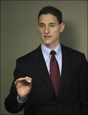 Republican Josh Mandel speaks to supporters Tuesday in Cleveland.