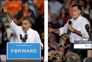 President Barack Obama and Republican presidential candidate Mitt Romney.