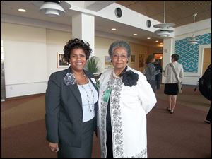 Mary Price, left, stands with Wilma Brown, who was honored at the Girl Scouts of Western Ohio 100 Women of Influence.