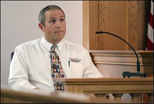 Jason Mandel, general manager of Packo's at the Park, testifies.