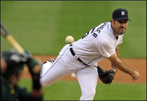 Detroit Tigers starting pitcher Justin Verlander gave up a first inning home run and got stronger as the game went on.