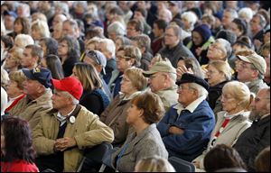 Supporters listen to Mr. Ryan's speech.