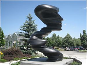 The 15-foot bronze sculpture, 