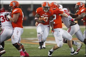 Bowling Green running back John Pettigrew scored two touchdowns in the win.