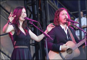 John Paul White and Joy Williams of The Civil Wars perform at the Austin City Limits Music Festival on Sunday.