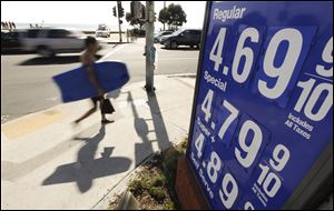 High gas prices in California drove up U.S. consumer prices in September for the second straight month. 