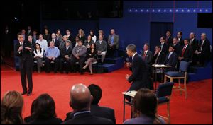 The town hall was the second of three debates between the two candidates.