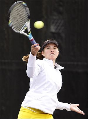Northview junior Megan Millerwon her opening match versus Ashley Tan of Dublin Coffman 6-3,6-4.