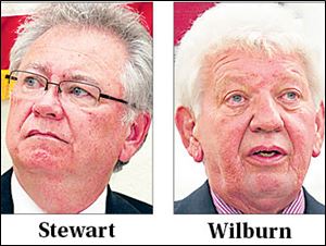Republican Greg Stewart, left, will run against incumbent Walt Wilburn.