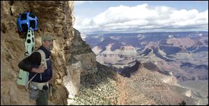 The search engine giant is using the nearly 40-pound, backpack-sized camera unit to showcase the Grand Canyons most popular hiking trails on the South Rim and other off-road sites.