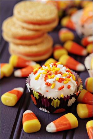 Candy Corn Oreo Truffles made by Teacher and recipe developer, Jamie Lothridge.