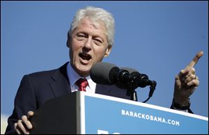Former President Bill Clinton has been making appearances across the country in support of President Obama.
