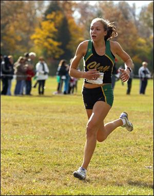 Erin Gyurke of Clay placed second at the Division I regional with a time of 18:42.38.