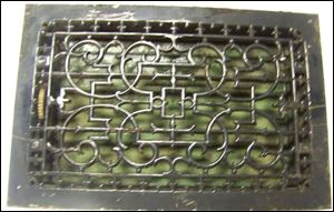 This cast iron ornate floor register was among the few relics saved from the Seneca County Courthouse and is being raffled off this weekend.