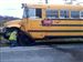 Bus No. 43 sits along the side of the road after a crash early today.