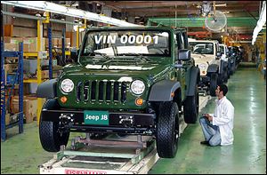 Chrysler has a joint venture in Cairo, where knock-down kits of the Jeep Cherokee, Jeep Wrangler Unlimited, and a military-purpose Jeep J8 are assembled, but production is low. 