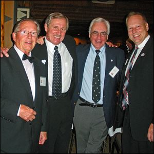 Bill Roan, Chris Krauser, Roger Holliday, and Jeff Vollmar at the Maumee Valley Region Porsche Club of America's 40th anniversary gala.