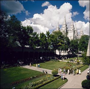 The temple in Salt Lake City, Utah, is the spiritual headquarters of the Mormon faith. Only those recommended by priesthood leaders may enter.