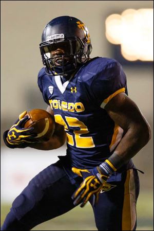 Toledo running back David Fluellen is among the nation's leaders in rushing.