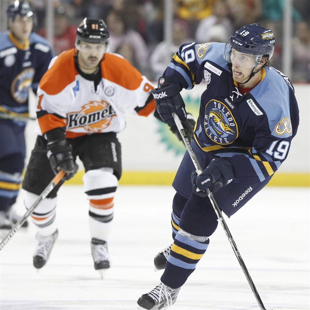 Toledo-Walleye-player-Max-Campbell-19-brings-the