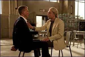 Daniel Craig, left, and Javier Bardem in a scene from the film 