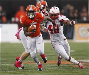 Bowling Green running back Anthon Samuel, shown in a game against Miami University last month, was named MAC East Division player of the week. 
