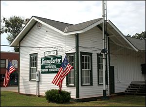 The former train depot in Plains, Ga., was Jimmy Carter's presidential campaign headquarters in 1976 and now is a museum.