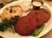 The French cut pork chops were generous and grilled with a flavorful crust and tender meat that had very little fat on it.