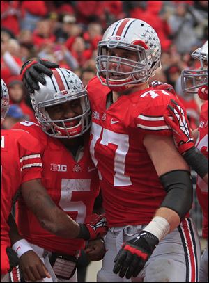 When Ohio State hosts Michigan, Reid Fragel, right, will play one last game in a role and a season he never could have envisioned.