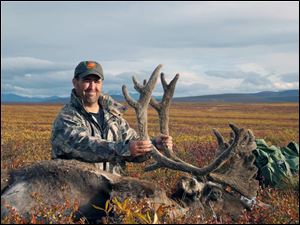 Tim Newlove with trophy caribou.