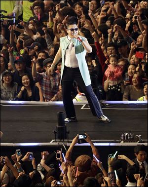 South Korean rapper PSY, who sings the popular 