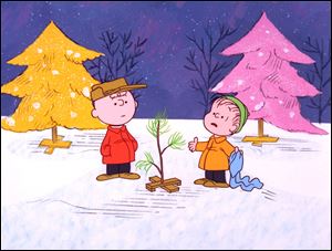 Charlie Brown and Linus appear in a scene from 1965's 'A Charlie Brown Christmas,' a television special based on the 'Peanuts' comic strip by Charles M. Schulz.