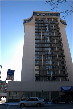 Exterior of the former Hotel Seagate.