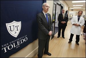 Dr. Jeffrey Gold, medical director and executive director at The University of Toledo Medical Center, left, said the hospital has already addressed issues cited by the agency in the inspection and implemented any required changes.
