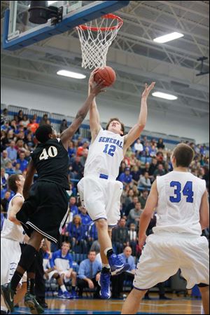 Start's Michael Mitchell, left, battles  Anthony Wayne's Jake Reid for a rebound.