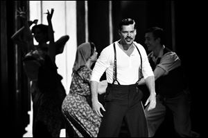 Ricky Martin performs with the cast of 'Evita' at the 66th Annual Tony Awards on June 10 in New York. The Latin superstar will be leaving the show in January.