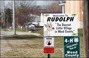Postal receipts increase by $8,000 to $10,000 each December in Rudolph, Ohio.