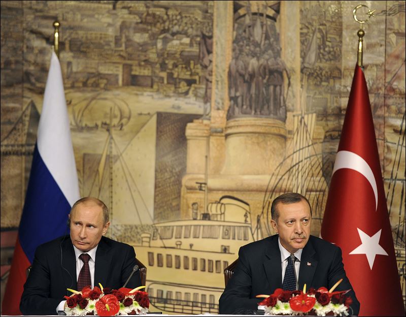 Vladimir Poutine en visite à Istanbul au début du mois de décembre 2012.