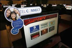 The Player’s Club Internet Cafe owned by Robert Dabish of Oregon has computers scattered around the room for players to win prizes.